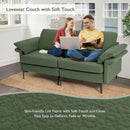 Modern Fabric Loveseat Sofa for with Metal Legs and Armrest Pillows by LJGDeals