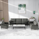 Large 3-Seat Sofa Sectional with Metal Legs for 3-4 people by LJGDeals