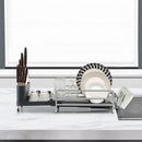 Aluminum Expandable Dish Drying Rack with Drainboard and Rotatable Drainage Spout by LJGDeals