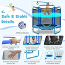 5 Feet Kids 3-in-1 Game Trampoline with Enclosure Net Spring Pad by LJGDeals