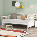 Classic Wooden Full Size Daybed Frame with Guardrails by LJGDeals