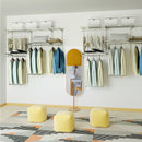 Custom Closet Organizer Kit 3 to 5 Feet Wall-Mounted Closet System with Hang Rod by DirectDeals