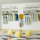 Custom Closet Organizer Kit 3 to 5 Feet Wall-Mounted Closet System with Hang Rod by LJGDeals