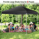 2-Tier 10 x 10 Feet Pop-up Canopy Tent with Wheeled Carry Bag-Black by LJGDeals