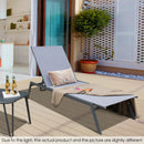 Outdoor Adjustable Chaise Lounge Chair with Lay Flat Position and Quick-Drying Fabric by LJGDeals