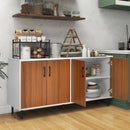4-Door Kitchen Buffet Sideboard for Dining Room and Kitchen-White by LJGDeals