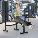 Adjustable Weight Bench and Barbell Rack Set with Weight Plate Post by LJGDeals