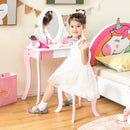 Pretend Kids Vanity Set with 360° Rotatable Mirror and Play Accessories by LJGDeals