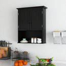 2-Door Wall Mount Bathroom Storage Cabinet with Open Shelf by LJGDeals