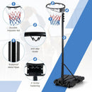 8.5 to 10 FT Adjustable Portable Basketball Hoop Stand with Fillable Base and 2 Wheels by LJGDeals