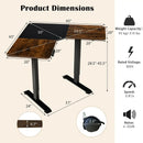 L-shaped Electric Standing Desk with 4 Memory Positions and LCD Display by LJGDeals