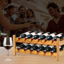 2-Tier 12 Bottles Bamboo Storage Shelf Wine Rack by LJGDeals