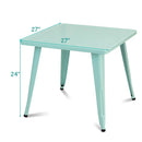 27 Inch Kids Square Steel Table Play Learn Activity Table-Blue by LJGDeals
