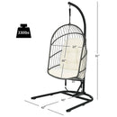 Hanging Wicker Egg Chair with Stand by LJGDeals
