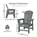 Patio Kids' Adirondack Chair with Ergonomic Backrest by LJGDeals