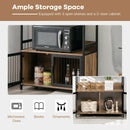 3-Tier Baker's Rack with Storage Cabinet-Rustic Brown by LJGDeals