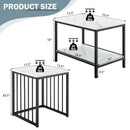Set of 2 Nesting End Tables with Storage Shelf-White by LJGDeals