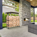 4 Feet/5 Feet/6 Feet/8 Feet Firewood Storage Log Rack by DirectDeals