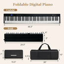 88-Key Foldable Digital Piano with MIDI and Wireless BT by LJGDeals