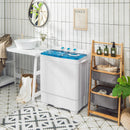 26 LBS Twin Tub Portable Washing Machine with Built-In Drain Pump-Gray by LJGDeals