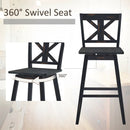 Set of 2 360-Degree Swivel Bar Stools for Home Restaurant by LJGDeals