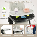 4-in-1 Baby High Chair with 6 Adjustable Heights by LJGDeals