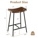 Industrial Saddle Stool with Metal Legs and Adjustable Foot Pads by LJGDeals
