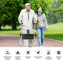 Height Adjustable Rolling Walker With Seat and Armrest Pad by LJGDeals
