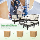 7 Pieces Outdoor Patio Furniture Set with Waterproof Cover by DirectDeals