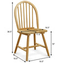 Set of 2 Vintage Windsor Wood Chair with Spindle Back for Dining Room by LJGDeals