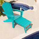 Patio HDPE Adirondack Chair with Retractable Ottoman by LJGDeals