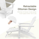Patio HDPE Adirondack Chair with Retractable Ottoman by LJGDeals