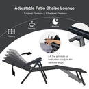 2 Pieces Foldable Chaise Lounge Chair with 2-Position Footrest by LJGDeals