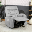 Massage Rocking Recliner Chair with Heat and Vibration-Gray by LJGDeals