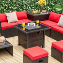 32 Inch Square Propane Fire Pit Table with Lava Rocks Cover by LJGDeals