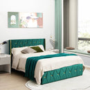 Queen/Full Size Upholstered Platform Bed Frame with Adjustable Headboard by LJGDeals