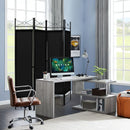 6 Feet 4-Panel Folding Freestanding Room Divider by DirectDeals