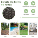 2 Pieces Patio Rattan Wicker Bar Stool Chairs-Brown by LJGDeals