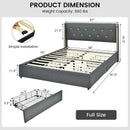Full/Queen Size Upholstered Bed Frame with 4 Storage Drawers by LJGDeals