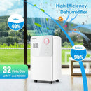 32 Pints 2000 Sq. Ft Dehumidifier for Home and Basements with 3-Color Digital Display-White by LJGDeals