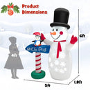 6 Feet Inflatable Christmas Decoration with Built-in Snowflake Projector by DirectDeals