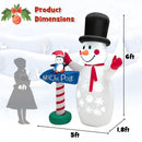 6 Feet Inflatable Christmas Decoration with Built-in Snowflake Projector by LJGDeals