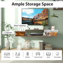 55 Inches Floating TV Stand with Power Outlet by LJGDeals