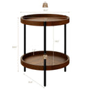 2-Tier Retro End Table with Bottom Shelf by LJGDeals