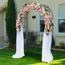 Steel Garden Arch with 2-Seat Bench by LJGDeals