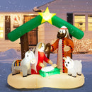 6.7 Feet Christmas Inflatable Nativity Scene with LED Lights by LJGDeals