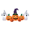 9 Feet Long Halloween Inflatable Pumpkins with 2 Ghosts by LJGDeals