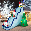 9 Feet Inflatable Polar Bear Slide Scene Decoration with LED Lights by LJGDeals