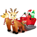 7.2 Feet Long Christmas Inflatable Santa Rides Sled with LED Lights by LJGDeals