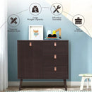 3-drawer Sideboard Storage Display Cabinet-Brown by LJGDeals